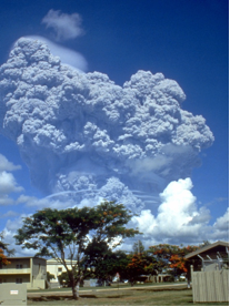 Figure 1. Pinatubo clearing its throat ahead of the 15th June eruption, seen from Clark Air Base. Credit: Rick Hoblitt / USGS