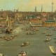 Historic painting of boats on The Thames