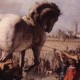 The Procession of the Trojan Horse in Troy - Giovanni Domenico Tiepolo, 1773. Public Domain.