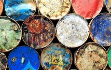 old oil drums