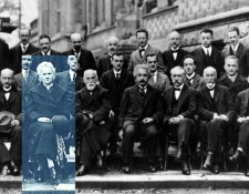 Marie Curie pictured as the only femail present at the Slovay Conference on Quantum Mechanics 1927