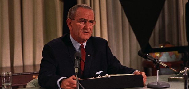 Lyndon Johnson announcing is intention not to run for re-election