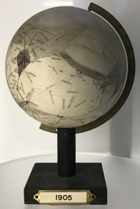 Martian globe prepared by Percival Lowell, on display at the Lowell Observatory in Flagstaff, Arizona