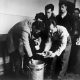 Hungarian refugees receiving food aid, 1956 Photo Credit: UNHRC