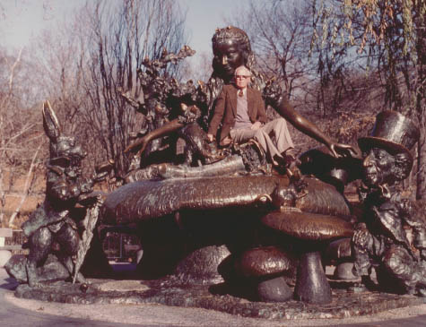 Martin Gardner with Alice in Central Park