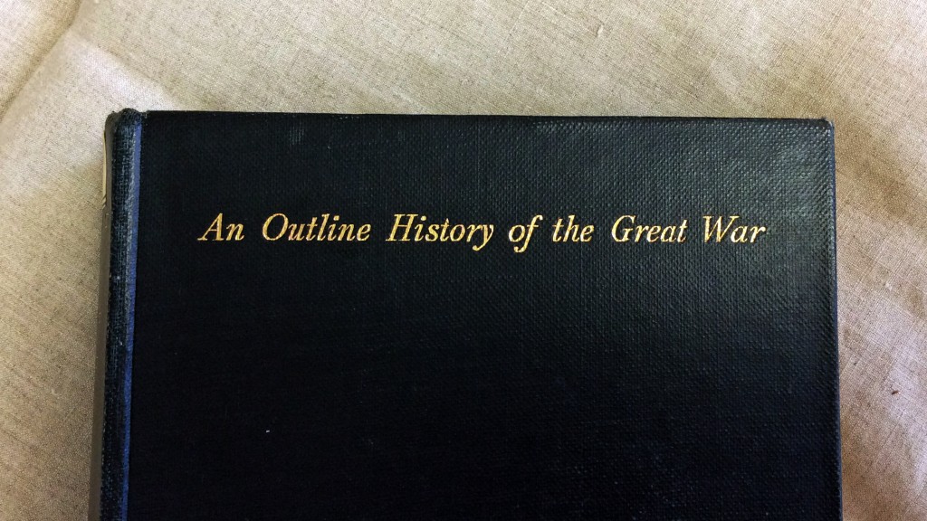 Cover of 'An Outline History of the Great War', courtesy of the Cambridge University 