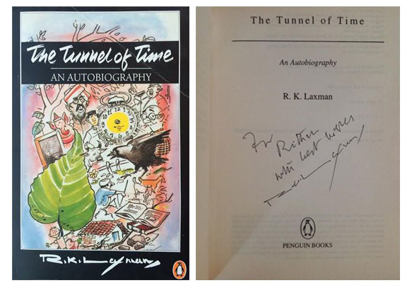 'The Tunnel of Time' (Penguin, 1998) signed by R. K. Laxman.