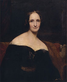 Mary Shelley's portrait by Richard Rothwell, shown at the Royal Academy in 1840