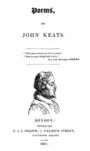 title-page of Keats's first volume of poetry