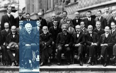Marie Curie pictured as the only femail present at the Slovay Conference on Quantum Mechanics 1927