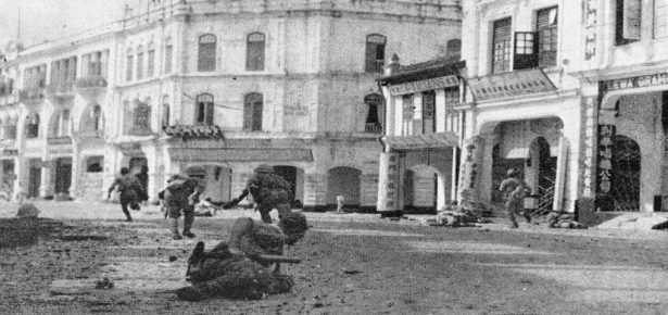 Japanese Troops Mop Up in Kuala Lumpur (Huff, World War II and Southeast Asia, p. 113).