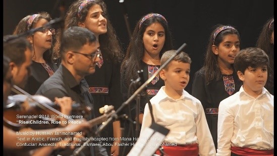 Nai Syrian Children's Choir Premiere Hussein Janmohamed‘s Rise Children, Rise to Peace for Serenade