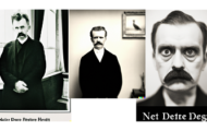 Three views of Nietzsche. Images produced from a prompt by the author and Dalle2. Dalle2, created by OpenAI, is one of the new text-to-image artificial intelligence models that generate images based on textual prompts.